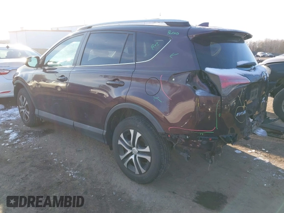 2016 Toyota RAV4 LE with VIN 2T3BFREV5GW516232, listed as a IAAI auction lot 41406075 with 62,333 mi miles. Bid and sale history available at carsss.com. Image 3.