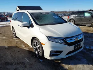 2018 Honda Odyssey Elite with VIN 5FNRL6H97JB039191, listed as a IAAI auction lot 41625687 with 54,363 mi miles and . Bid and sale history available at DreamBid. Image 1.