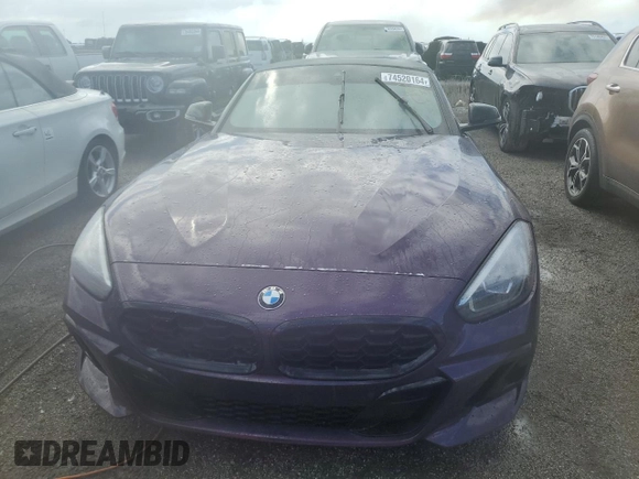 2023 BMW Z4 sDrive30i with VIN WBAHF3C01PWY11695, listed as a Copart auction lot 74520164 with 0 mi miles and Non Repairable. Bid and sale history available at carsss.com. Image 5.