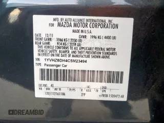 2012 Mazda 6 i Touring с VIN 1YVHZ8DH4C5M23494, выставлен на аукционе Copart как лот 50675875 с пробегом 226 397 миль миль и Списание • Salvage title. История ставок и продаж доступна на DreamBid. Изображение 15.