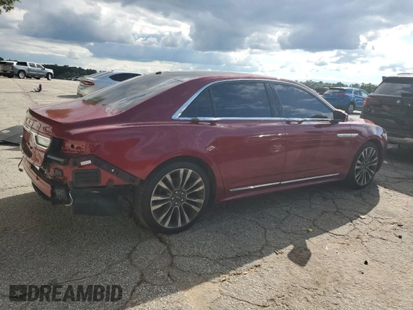 2017 Lincoln Continental Reserve with VIN 1LN6L9RP3H5637464, listed as a Copart auction lot 73666114 with 74,404 mi miles and Salvage Title. Bid and sale history available at carsss.com. Image 3.