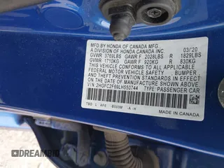 2020 Honda Civic LX with VIN 2HGFC2F69LH550744, listed as a IAAI auction lot 42079594 with 34,724 mi miles and . Bid and sale history available at DreamBid. Image 9.