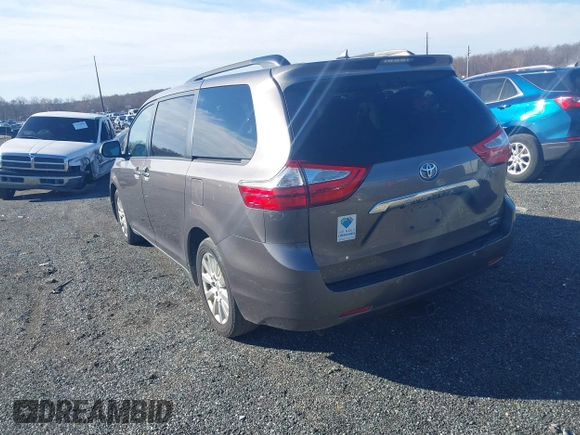 2016 Toyota Sienna Ltd with VIN 5TDDK3DC9GS140380, listed as a IAAI auction lot 41753383 with 215,123 mi miles. Bid and sale history available at carsss.com. Image 3.