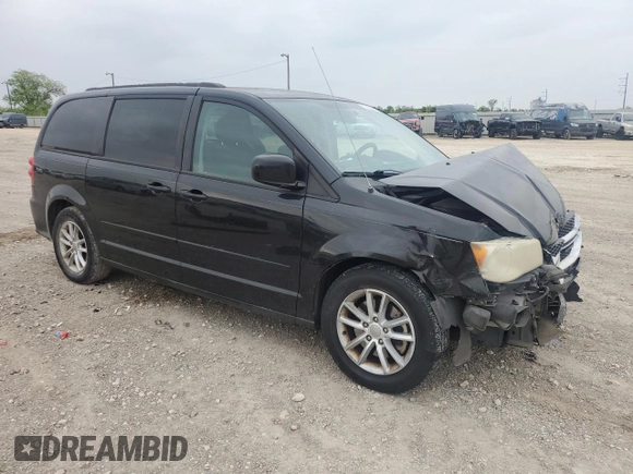 2013 Dodge Grand Caravan SXT with VIN 2C4RDGCG9DR618975, listed as a Copart auction lot 51378005 with 145,373 mi miles and Salvage Title. Bid and sale history available at DreamBid. Image 4.