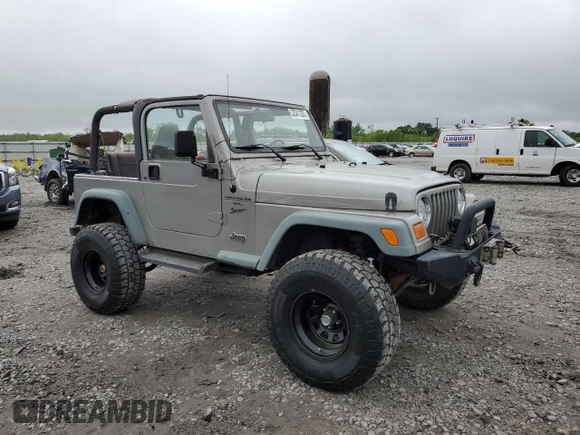 2001 Jeep Wrangler Sport with VIN 1J4FA49S81P348537, listed as a Copart auction lot 52341295 with 131,756 mi miles and Clean Title. Bid and sale history available at carsss.com. Image 4.