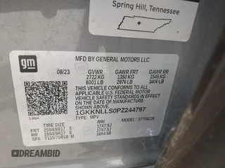 2023 GMC Acadia AT4 с VIN 1GKKNLLS0PZ244797, выставлен на аукционе IAAI как лот 42325669 с пробегом 31 447 миль миль и . История ставок и продаж доступна на DreamBid. Изображение 9.