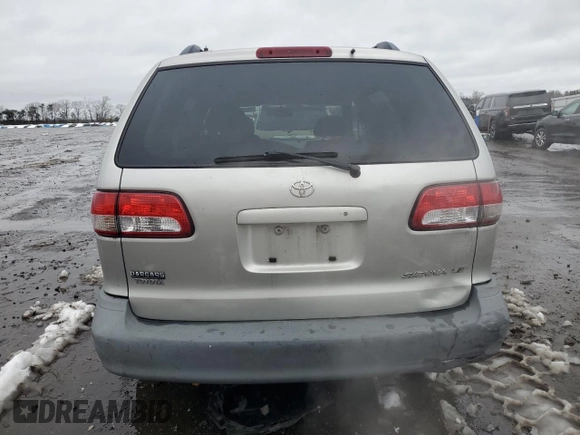 2002 Toyota Sienna LE with VIN 4T3ZF13C22U419662, listed as a Copart auction lot 44491265 with 187,169 mi miles and Salvage Title. Bid and sale history available at DreamBid. Image 6.
