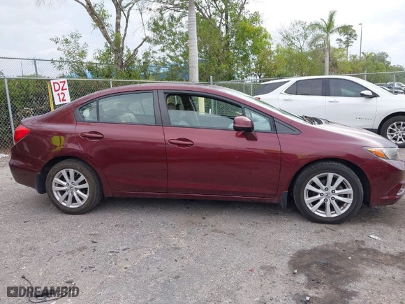2012 Honda Civic Sdn EX-L with VIN 19XFB2F93CE066804, listed as a IAAI auction lot 41869172 with 59,700 mi miles. Bid and sale history available at carsss.com. Image 14.