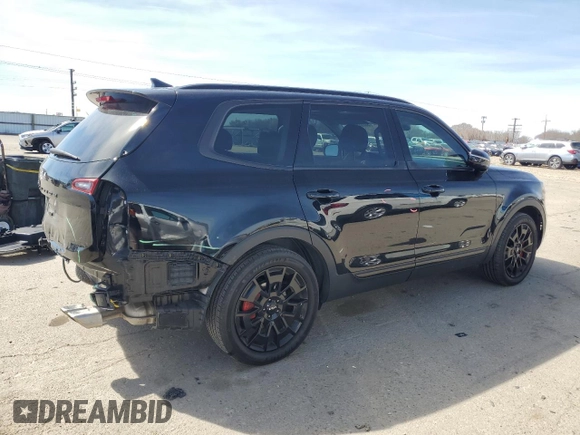 2022 Kia Telluride SX with VIN 5XYP5DHCXNG212623, listed as a Copart auction lot 50203915 with 30,950 mi miles and Salvage title. Bid and sale history available at DreamBid. Image 3.