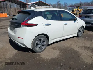 2021 Nissan LEAF SV with VIN 1N4AZ1CV8MC556168, listed as a IAAI auction lot 41758095 with 16,631 mi miles and . Bid and sale history available at DreamBid. Image 4.