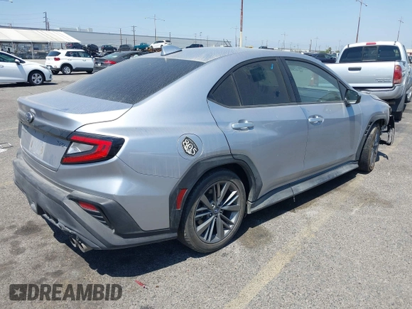 2022 Subaru WRX with VIN JF1VBAA6XN9008575, listed as a IAAI auction lot 42599135 with 40,130 mi miles and . Bid and sale history available at DreamBid. Image 4.