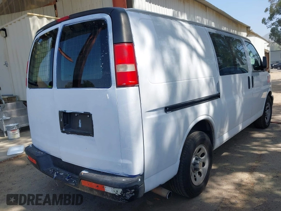 2012 Chevrolet Express Cargo with VIN 1GCSGAFXXC1182349, listed as a IAAI auction lot 42402644 with 204,411 mi miles and . Bid and sale history available at DreamBid. Image 4.