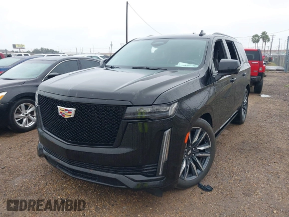 2023 Cadillac Escalade RWD Sport with VIN 1GYS3FKL8PR377251, listed as a IAAI auction lot 41336638 with 35,187 mi miles and . Bid and sale history available at DreamBid. Image 17.