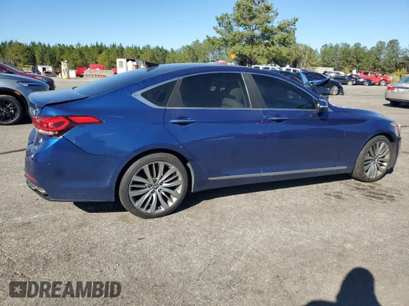 2017 Genesis G80 Ultimate with VIN KMHGN4JF7HU181009, listed as a Copart auction lot 47967285 with Not Provided miles and Salvage Title. Bid and sale history available at DreamBid. Image 3.