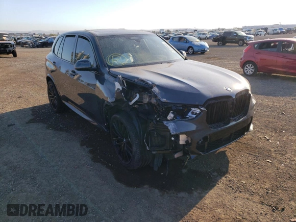 2020 BMW X5 M50i with VIN 5UXJU4C09LLE45708, listed as a Copart auction lot 58155442 with Not Provided miles. Bid and sale history available at carsss.com. Image 1.