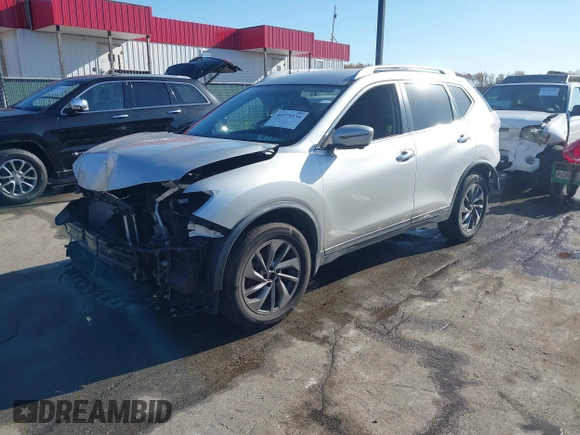 2016 Nissan Rogue SV with VIN KNMAT2MV6GP733975, listed as a IAAI auction lot 40775934 with 68,718 mi miles and . Bid and sale history available at DreamBid. Image 21.
