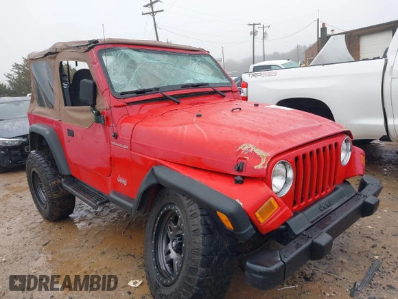 2000 Jeep Wrangler SE with VIN 1J4FA29P7YP793068, listed as a IAAI auction lot 41576287 with 113,298 mi miles. Bid and sale history available at carsss.com. Image 1.