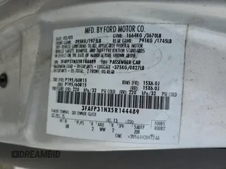 2005 Ford Focus S with VIN 3FAFP31NX5R144489, listed as a Copart auction lot 52928715 with Not Provided miles and Non Repairable. Bid and sale history available at carsss.com. Image 13.