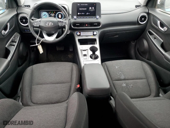 2022 Hyundai Kona Electric SEL with VIN KM8K23AG9NU149390, listed as a Copart auction lot 49704975 with 168,847 mi miles and Non Repairable. Bid and sale history available at carsss.com. Image 8.