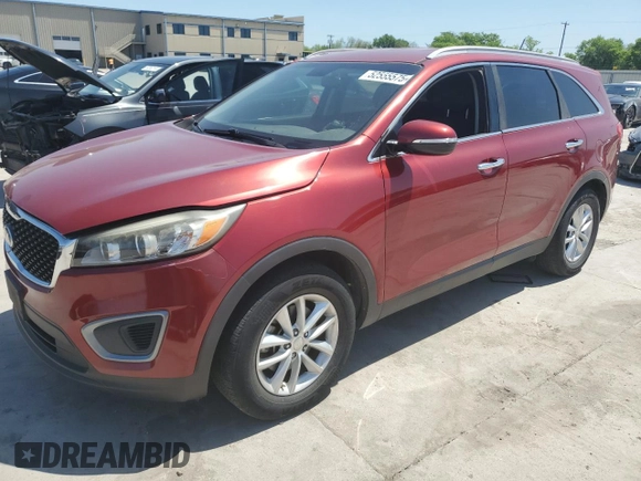 2016 Kia Sorento LX with VIN 5XYPG4A37GG087068, listed as a Copart auction lot 52555575 with 75,223 mi miles and Salvage Title. Bid and sale history available at carsss.com. Image 1.