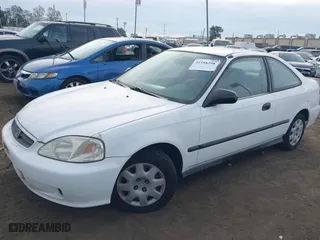 1999 Honda Civic DX with VIN 1HGEJ6220XL050962, listed as a IAAI auction lot 41188298 with 181,595 mi miles. Bid and sale history available at carsss.com. Image 2.