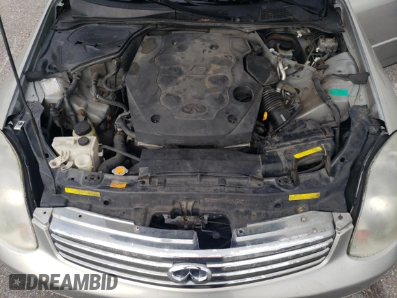 2003 Infiniti G35 w/Leather with VIN JNKCV51EX3M314563, listed as a Copart auction lot 72418514 with 218,606 mi miles and Salvage Title. Bid and sale history available at DreamBid. Image 12.