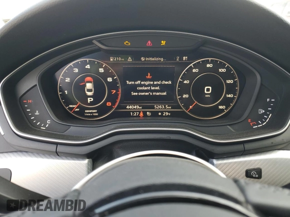 2019 Audi A5 Premium Plus with VIN WAUTNAF51KA046325, listed as a Copart auction lot 45772285 with 44,049 mi miles and Salvage Title. Bid and sale history available at DreamBid. Image 9.