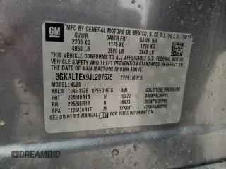 2018 GMC Terrain SLE z VIN 3GKALTEX9JL207675, wystawiony jako Copart lot #50639395 z przebiegiem Nie podano mil oraz Szkody całkowita. Historia ofert i sprzedaży dostępna na DreamBid. Obrazek 14.
