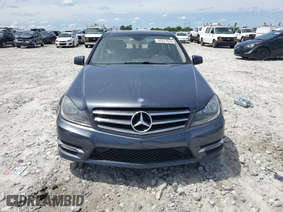 2014 Mercedes-Benz C-Class C 250 Sport with VIN WDDGF4HB8EA955632, listed as a Copart auction lot 53221674 with 153,924 mi miles and Salvage Title. Bid and sale history available at carsss.com. Image 5.