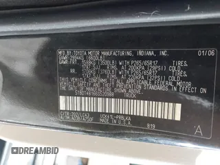 2006 Toyota Tundra Limited with VIN 5TBDT48166S520988, listed as a IAAI auction lot 41507567 with 131,417 mi miles and . Bid and sale history available at DreamBid. Image 9.