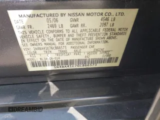 2006 Nissan Maxima SL с VIN 1N4BA41E76C866573, выставлен на аукционе IAAI как лот 42673826 с пробегом 205 657 миль миль и . История ставок и продаж доступна на DreamBid. Изображение 9.