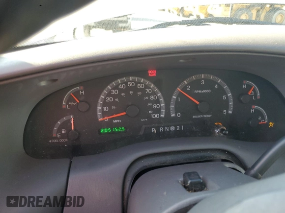 2000 Ford F-150 XL with VIN 1FTRX17L1YNA26050, listed as a Copart auction lot 43597105 with 205,152 mi miles and Salvage Title. Bid and sale history available at carsss.com. Image 9.