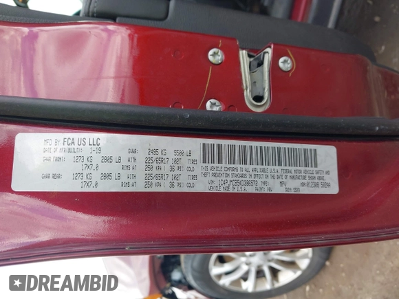 2019 Jeep Cherokee Latitude with VIN 1C4PJMCB5KD386572, listed as a IAAI auction lot 42364321 with 133,854 mi miles and . Bid and sale history available at DreamBid. Image 9.