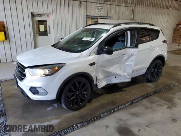 2017 Ford Escape SE with VIN 1FMCU9GD8HUA02240, listed as a Copart auction lot 55027345 with 75,468 mi miles and Salvage Title. Bid and sale history available at DreamBid. Image 1.