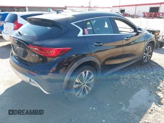 2017 Infiniti QX30 Luxury with VIN SJKCH5CR6HA019698, listed as a IAAI auction lot 42073881 with 99,549 mi miles. Bid and sale history available at carsss.com. Image 4.