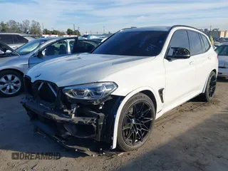 2021 BMW X3 M with VIN 5YMTS0C05M9D03595, listed as a IAAI auction lot 41324012 with 38,157 mi miles. Bid and sale history available at carsss.com. Image 2.