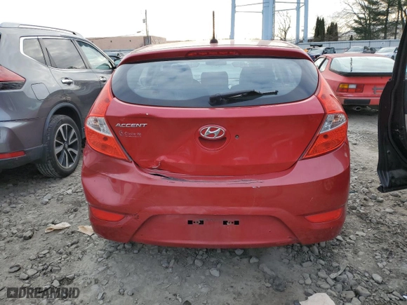 2013 Hyundai Accent GL with VIN KMHCT5AEXDU137369, listed as a Copart auction lot 83940744 with 114,521 mi miles and Salvage Title. Bid and sale history available at carsss.com. Image 6.