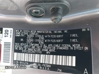 2017 Toyota Sienna XLE Auto Access Seat с VIN 5TDYZ3DC2HS771745, выставлен на аукционе IAAI как лот 42314111 с пробегом 81 236 миль миль и . История ставок и продаж доступна на DreamBid. Изображение 9.