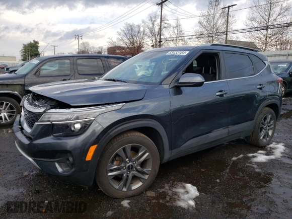 2023 Kia Seltos S with VIN KNDEU2AA7P7351843, listed as a Copart auction lot 83433154 with 38,576 mi miles and Salvage title. Bid and sale history available at DreamBid. Image 1.