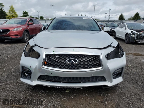 2015 Infiniti Q50 with VIN JN1BV7AR7FM398120, listed as a Copart auction lot 58540555 with 122,864 mi miles and Salvage title. Bid and sale history available at DreamBid. Image 5.