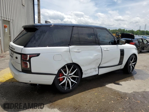 2018 Land Rover Range Rover HSE with VIN SALGS2SV6JA502187, listed as a Copart auction lot 55225665 with 42,880 mi miles and Salvage title. Bid and sale history available at DreamBid. Image 3.
