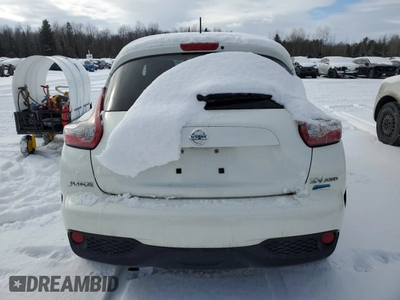 2015 Nissan Juke SL with VIN JN8AF5MVXFT553711, listed as a Copart auction lot 89395215 with 184,531 mi miles and Salvage title. Bid and sale history available at DreamBid. Image 6.