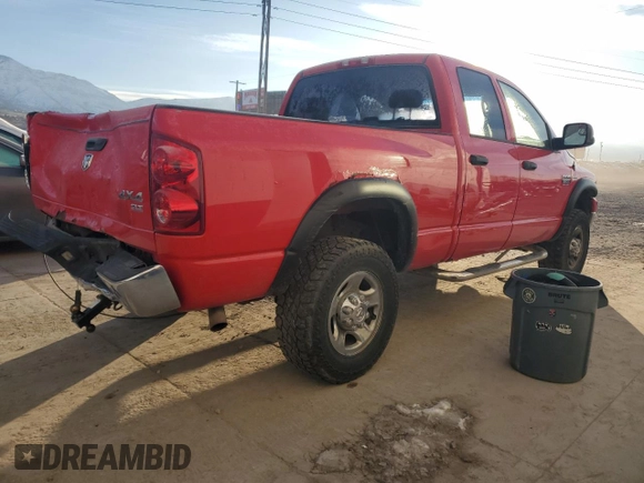 2007 Dodge Ram 2500 SLT with VIN 1D7KS28D87J533892, listed as a Copart auction lot 88345525 with 163,468 mi miles and Salvage Title. Bid and sale history available at carsss.com. Image 3.