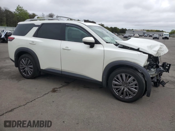 2023 Nissan Pathfinder SL z VIN 5N1DR3CD3PC261392, wystawiony jako Copart lot #58094345 z przebiegiem 50 360 mil mil oraz Szkoda całkowita • Salvage title. Historia ofert i sprzedaży dostępna na DreamBid. Obrazek 4.