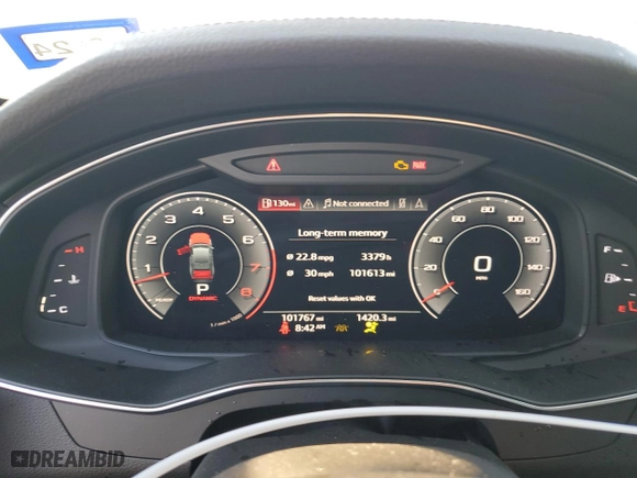2019 Audi A6 Prestige with VIN WAUM2AF25KN046145, listed as a Copart auction lot 77636554 with 101767 miles and Salvage Title. Bid and sale history available at carsss.com. Image 9.