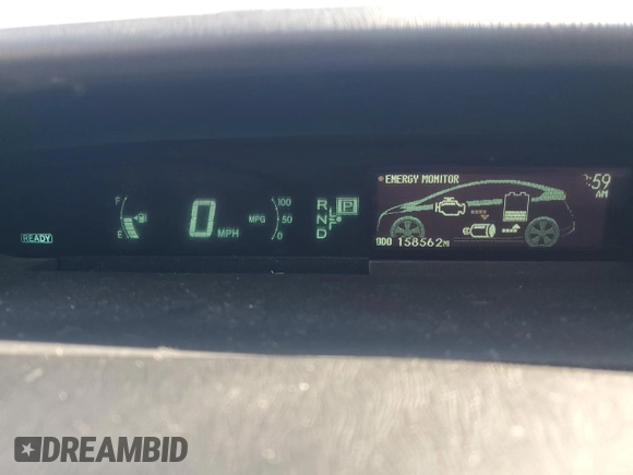 2011 Toyota Prius I with VIN JTDKN3DU8B5322349, listed as a Copart auction lot 55743265 with 158,562 mi miles and Salvage Title. Bid and sale history available at DreamBid. Image 9.