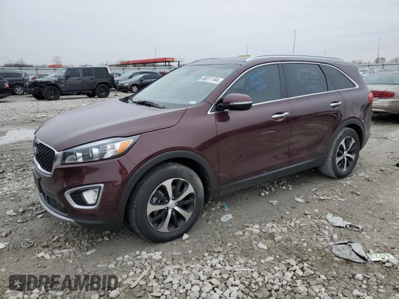 2018 Kia Sorento EX with VIN 5XYPH4A53JG410568, listed as a Copart auction lot 86511194 with 62,750 mi miles and Salvage Title. Bid and sale history available at DreamBid. Image 1.