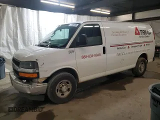 2017 Chevrolet Express Cargo Van with VIN 1GCWGAFF1H1286924, listed as a Copart auction lot 50356195 with 406,734 mi miles and Clean Title. Bid and sale history available at carsss.com. Image 1.