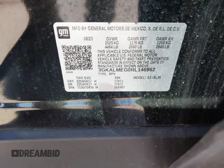 2024 GMC Terrain SLE with VIN 3GKALMEG0RL146962, listed as a IAAI auction lot 41815842 with 28,447 mi miles. Bid and sale history available at carsss.com. Image 9.