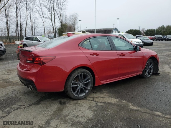 2018 Acura TLX w/A-SPEC Pkg with VIN 19UUB2F64JA012068, listed as a Copart auction lot 49648905 with 49,293 mi miles and Salvage Title. Bid and sale history available at carsss.com. Image 3.